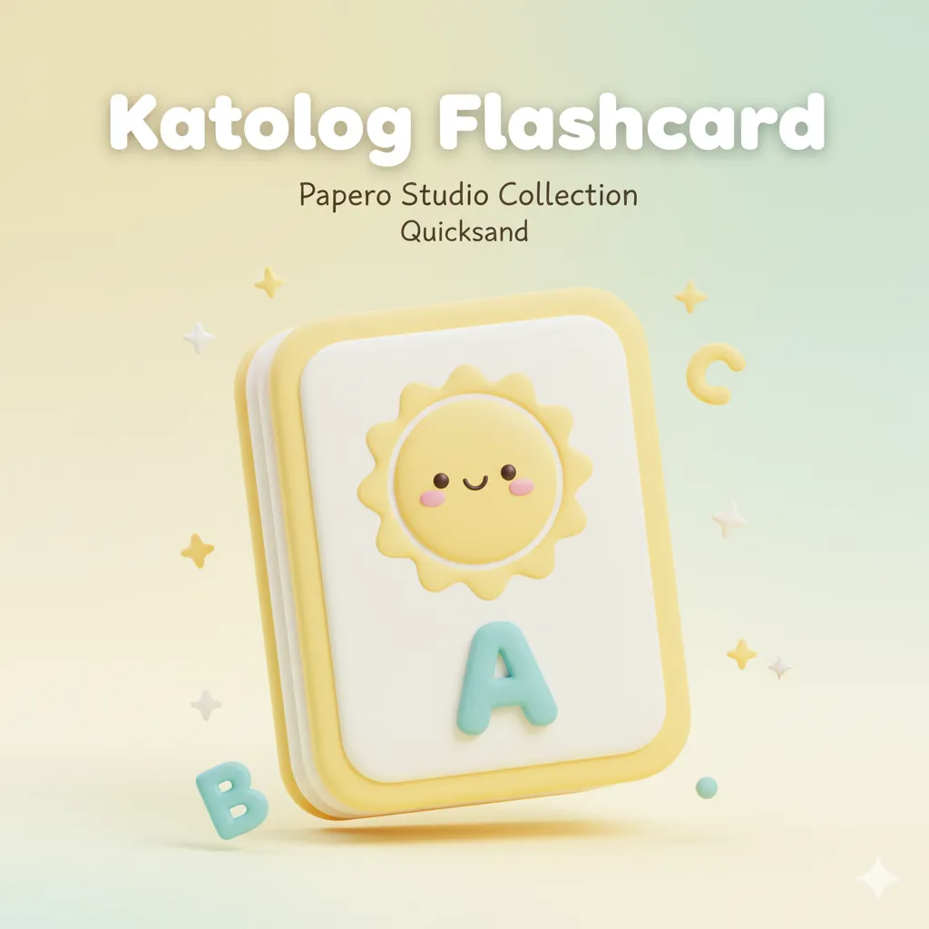 Jasa Cetak Flashcard Edukasi Custom Jogja - Desain Menarik untuk Belajar | Papero Studio